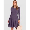 image:imageANRABESS Womens Long Sleeve Fall Dresses Ribbed Knit Sweater DressPurple