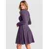 image:imageANRABESS Womens Long Sleeve Fall Dresses Ribbed Knit Sweater DressPurple