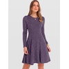 image:imageANRABESS Womens Long Sleeve Fall Dresses Ribbed Knit Sweater DressPurple