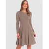 image:imageANRABESS Womens Long Sleeve Fall Dresses Ribbed Knit Sweater DressTan