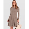 image:imageANRABESS Womens Long Sleeve Fall Dresses Ribbed Knit Sweater DressTan