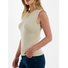 image:imageANRABESS Womens Ruffle Tank Tops for Women Fall Sleeveless Ribbed ShirtsBeige