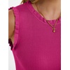 image:imageANRABESS Womens Ruffle Tank Tops for Women Fall Sleeveless Ribbed ShirtsHot Pink