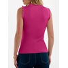 image:imageANRABESS Womens Ruffle Tank Tops for Women Fall Sleeveless Ribbed ShirtsHot Pink