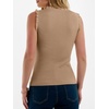image:imageANRABESS Womens Ruffle Tank Tops for Women Fall Sleeveless Ribbed ShirtsKhaki