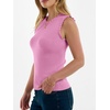 image:imageANRABESS Womens Ruffle Tank Tops for Women Fall Sleeveless Ribbed ShirtsPink