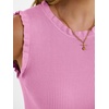 image:imageANRABESS Womens Ruffle Tank Tops for Women Fall Sleeveless Ribbed ShirtsPink