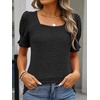 image:imageANRABESS Womens Short Sleeve Tops Fall Sweaters Dressy Casual BlousesBlack