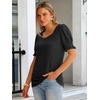 image:imageANRABESS Womens Short Sleeve Tops Fall Sweaters Dressy Casual BlousesBlack