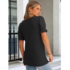 image:imageANRABESS Womens Short Sleeve Tops Fall Sweaters Dressy Casual BlousesBlack