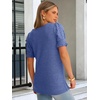 image:imageANRABESS Womens Short Sleeve Tops Fall Sweaters Dressy Casual BlousesBlue