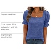 image:imageANRABESS Womens Short Sleeve Tops Fall Sweaters Dressy Casual BlousesBlue