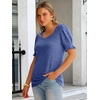 image:imageANRABESS Womens Short Sleeve Tops Fall Sweaters Dressy Casual BlousesBlue