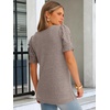 image:imageANRABESS Womens Short Sleeve Tops Fall Sweaters Dressy Casual BlousesBrown