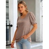 image:imageANRABESS Womens Short Sleeve Tops Fall Sweaters Dressy Casual BlousesBurnt Tan
