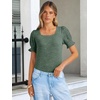 image:imageANRABESS Womens Short Sleeve Tops Fall Sweaters Dressy Casual BlousesDeep Green