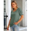 image:imageANRABESS Womens Short Sleeve Tops Fall Sweaters Dressy Casual BlousesDeep Green