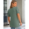 image:imageANRABESS Womens Short Sleeve Tops Fall Sweaters Dressy Casual BlousesDeep Green