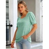 image:imageANRABESS Womens Short Sleeve Tops Fall Sweaters Dressy Casual BlousesGreen