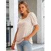 image:imageANRABESS Womens Short Sleeve Tops Fall Sweaters Dressy Casual BlousesParchment