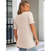 image:imageANRABESS Womens Short Sleeve Tops Fall Sweaters Dressy Casual BlousesParchment