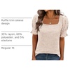 image:imageANRABESS Womens Short Sleeve Tops Fall Sweaters Dressy Casual BlousesParchment
