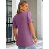 image:imageANRABESS Womens Short Sleeve Tops Fall Sweaters Dressy Casual BlousesPurple
