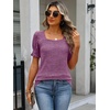 image:imageANRABESS Womens Short Sleeve Tops Fall Sweaters Dressy Casual BlousesPurple