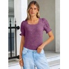 image:imageANRABESS Womens Short Sleeve Tops Fall Sweaters Dressy Casual BlousesPurple