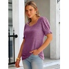 image:imageANRABESS Womens Short Sleeve Tops Fall Sweaters Dressy Casual BlousesPurple