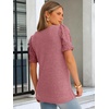 image:imageANRABESS Womens Short Sleeve Tops Fall Sweaters Dressy Casual BlousesRed