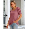 image:imageANRABESS Womens Short Sleeve Tops Fall Sweaters Dressy Casual BlousesRed