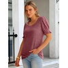 image:imageANRABESS Womens Short Sleeve Tops Fall Sweaters Dressy Casual BlousesRust
