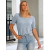 image:imageANRABESS Womens Short Sleeve Tops Fall Sweaters Dressy Casual BlousesSky Blue