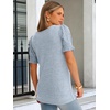image:imageANRABESS Womens Short Sleeve Tops Fall Sweaters Dressy Casual BlousesSky Blue