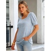 image:imageANRABESS Womens Short Sleeve Tops Fall Sweaters Dressy Casual BlousesSky Blue