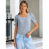 image:imageANRABESS Womens Short Sleeve Tops Fall Sweaters Dressy Casual BlousesSky Blue