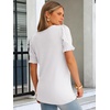 image:imageANRABESS Womens Short Sleeve Tops Fall Sweaters Dressy Casual BlousesWhite