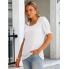 image:imageANRABESS Womens Short Sleeve Tops Fall Sweaters Dressy Casual BlousesWhite