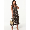 image:imageANRABESS Womens Sleeveless Summer Casual Maxi Dresses with PocketsBlack With Floral Red Yellow