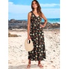 image:imageANRABESS Womens Sleeveless Summer Casual Maxi Dresses with PocketsBlack With Floral Red Yellow
