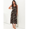 image:imageANRABESS Womens Sleeveless Summer Casual Maxi Dresses with PocketsBlack With Floral Red Yellow