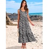 image:imageANRABESS Womens Sleeveless Summer Casual Maxi Dresses with PocketsBlack With Floral White
