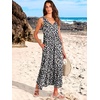 image:imageANRABESS Womens Sleeveless Summer Casual Maxi Dresses with PocketsBlack With Floral White