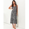 image:imageANRABESS Womens Sleeveless Summer Casual Maxi Dresses with PocketsBlack With Floral White