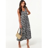 image:imageANRABESS Womens Sleeveless Summer Casual Maxi Dresses with PocketsBlack With Floral White