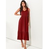 image:imageANRABESS Womens Sleeveless Summer Casual Maxi Dresses with PocketsBurgundy