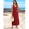 image:imageANRABESS Womens Sleeveless Summer Casual Maxi Dresses with PocketsBurgundy