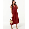 image:imageANRABESS Womens Sleeveless Summer Casual Maxi Dresses with PocketsBurgundy