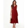 image:imageANRABESS Womens Sleeveless Summer Casual Maxi Dresses with PocketsBurgundy